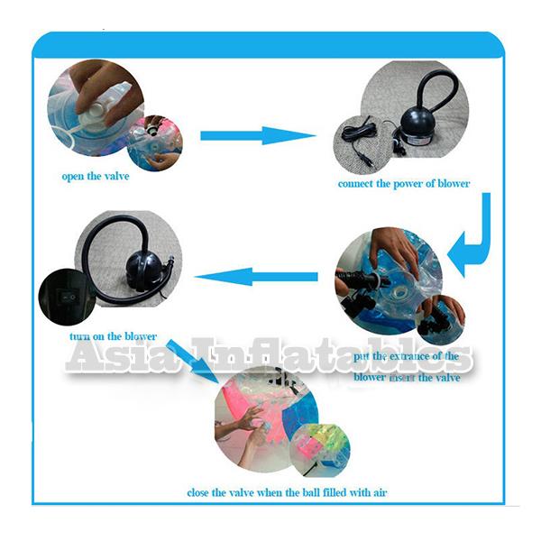 La palla gonfiabile variopinta di Zorb, PVC/TPU ha personalizzato la palla per spettacolo di sport