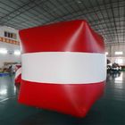Cube Shape Tarpaulin Marker 0.9mm PVC Inflatable Buoys Customized Logo