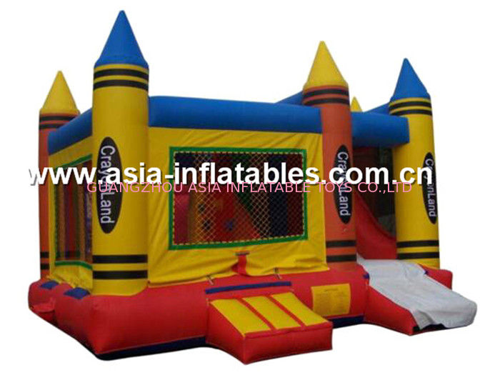 Commercial pvc inflatable caryon castle, bouncy castle, inflatable slide for kids