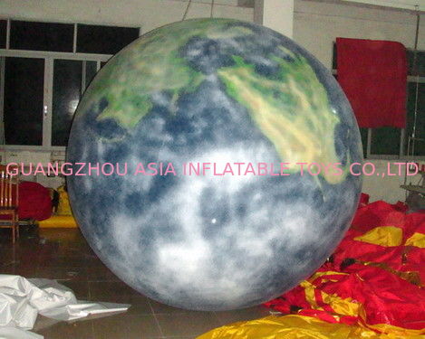 0.18mm Pvc Attactive Inflatable Earth Balloon For Advertising , Advertising Inflatables