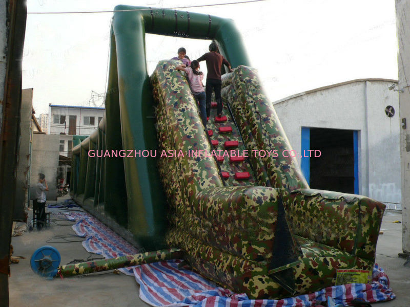Inflatable Military Zip Line Ride Sport For Children Entertainment Games
