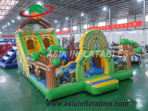 8 x 6M ignifugi Inflatable Zoo Playground per l'adolescente