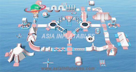 Aqua Park Inflatable Aquatics Park gonfiabile di galleggiamento su misura per il mare